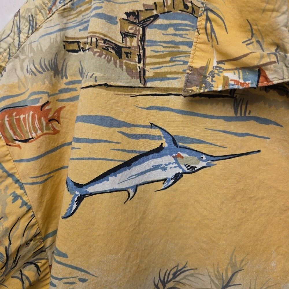 VTG Sportif Men’s Fishing Shirt Large Tropical Fish Print Button Up USA - READ - Picture 4 of 16